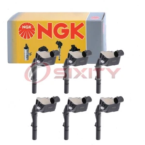 6 pc NGK Ignition Coils for 2015-2016 Mercedes-Benz SL400 3.0L V6 Spark Plug nw - Picture 1 of 5