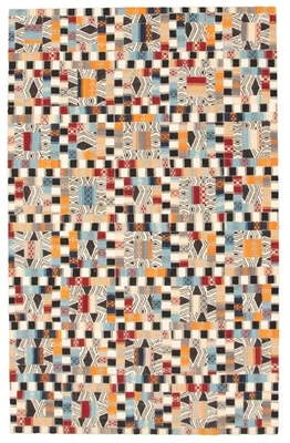 Alfombra tradicional oriental hecha a mano de 5'1" x 8'2" Foto 1 de 4