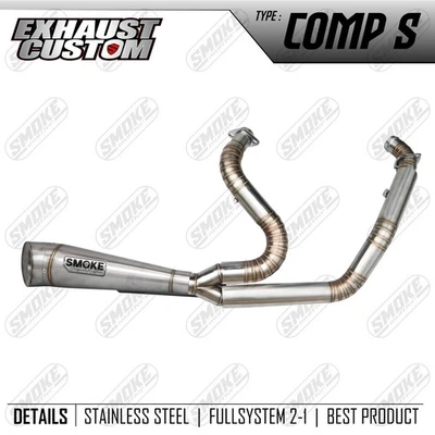 2000-2006 Exhaust Fit Harley Davidson Road King 2 Into 1  Full System - Image 1 of 4