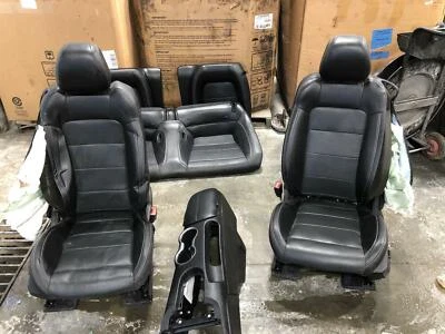 2018-2021 FORD MUSTANG BLACK LEATHER FRONT & REAR SEATS W/CONSOLE DRIVER POWER Foto 1 de 4
