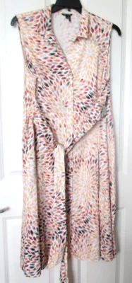 NIC + ZOE Morning Burst Sleeveless Stretch Cotton Shirt Dress XXL - NEW - Image 1 of 4