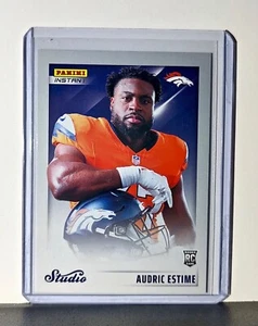 Audric Estime 2024 Panini NFL #2 Studio Rookies Card Denver Broncos 1/1672 - Imagen 1 de 2