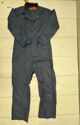 Red Kap Navy Blue Long Sleeve Front Zip Jump Suit Mens Size 44 - Image 1 of 4