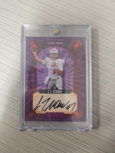2023 Wild Card 5 Card Draw C.J. STROUD AUTO Contemporary RED Foil PURPLE  #2/4