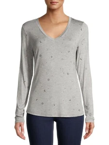 No Boundaries Juniors' Star & Moon Print Long Sleeves Shirt NEW - Bild 1 von 7
