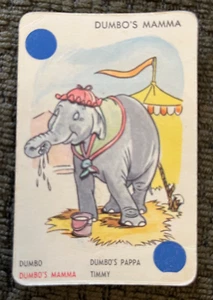 Dumbo's Mother Rare Vintage 1950s Swedish Walt Disney Donald Duck Game Card - Picture 1 of 2