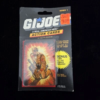 1986 HASBRO G.I. JOE ACTION CARD STICKER PACK SEALED ON TOP 30 Doc - Image 1 of 2
