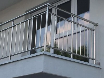 V2A Edelstahl Balkongeländer Geländer Treppe Terrasse Bausatz Selbstbau - Bild 1 von 4