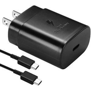 OEM Samsung Galaxy S24 S23 S22 S21 Ultra Fast Charging USB-C Wall Charger Cable - Picture 1 of 21
