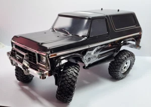 TRX-4 FORD BRONCO Lexan & 4X4 Single Speed. RC CRAWLER ROLLER SLIDER CHASSIS - Picture 1 of 17