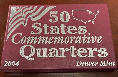 2004 Commemorative Quarters Set 5 Coins Total in Case W/ COA Denver Mint - Image 1 of 4