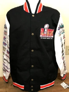 2025 NFL Super Bowl LIX New Orleans Chiefs Eagles Twill Jacket w Logos Size 5XL - Bild 1 von 7