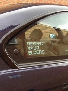1x Respect Your Elders BMW Decal EURO Sticker - Picture 1 of 1