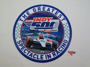 2018 Indianapolis 500 102ND Running Event Round Plastic Collector Sign - Picture 1 of 6