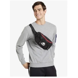 Bolso de mano Kappa negro rojo festival viaje vacaciones bolso lateral nuevo - Imagen 1 de 6