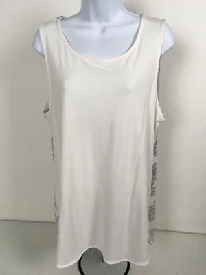 Camiseta sin mangas Tangerine para mujer talla L blanca y gris sin mangas con la espalda forrada Foto 1 de 4