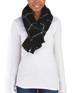 Phenix - Neu mit Etikett - 25" x 73" - schwarz Fensterscheibe Plaid Wollmischung Decke Schal   - Bild 1 von 1