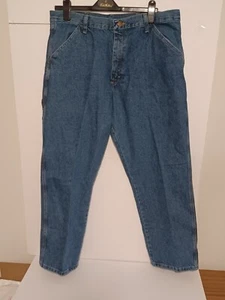Neu mit Etikett Rustler by Wrangler Carpenter Denim blau schwere Jeans 36 x 30 - Bild 1 von 7