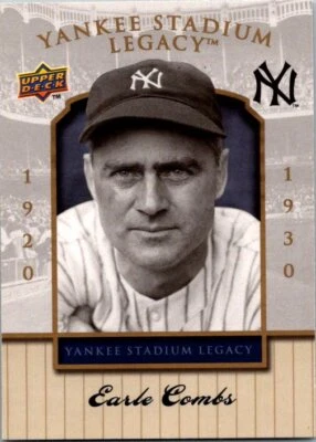 2008 Upper Deck Yankee Stadium Legacy Final Season Box Set #8 Earle Combs - Image 1 of 2