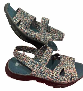 Bernie Mev BM Multi Color Woven Slip on Women Shoes EU Size 38 US Size 7.5 - Picture 1 of 6