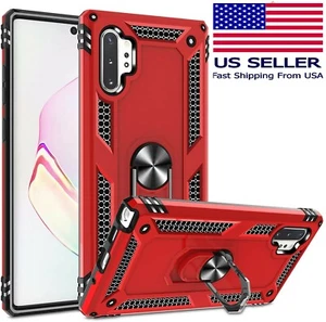 Anillo y soporte rojo resistente de grado militar para Samsung Galaxy Note 10+ Plus - Imagen 1 de 7
