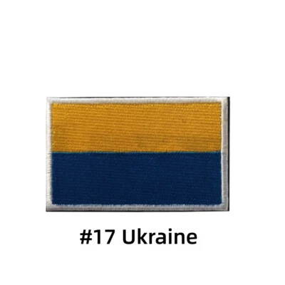 UKRAINE FLAG PATCH UKRAINIAN EMBLEM EMBROIDERED UKRAINE APPLIQUE IRON-ON - Image 1 of 4