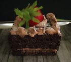 BROWNIES au chocolat contrefaçon réaliste desserts pour décoration de plateau à plusieurs niveaux