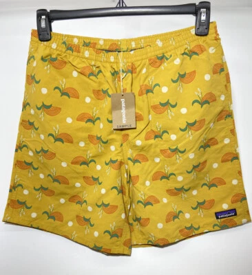 Pantalones Cortos de Tabla Patagonia M Para Hombre Medianos M Amarillo Trigo Sarraceno Dorado Natación Surf Foto 1 de 4
