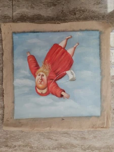 Hand made Modern abstract Oil Painting on Canvas FLY Fat woman no frame #H027 - Picture 1 of 2