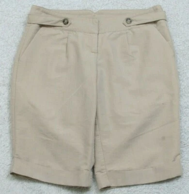 Pantalones Cortos de Vestido Xhilaration Frente Plano Mujer Beige Talla 3 Tres 30" X 11.5" J32 Foto 1 de 4