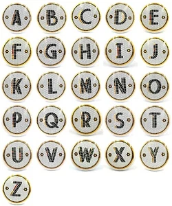 Alphabet ceramic cupboard knobs handles drawer pull door knobs white - Picture 1 of 53