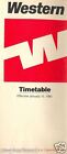 Airline Timetable - Western - 15/01/83
