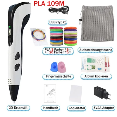 Kinder DIY 3D Stifte Set 3D Druckstift 20Farben 109m PLA Filament 3DPrinting Pen - Bild 1 von 4