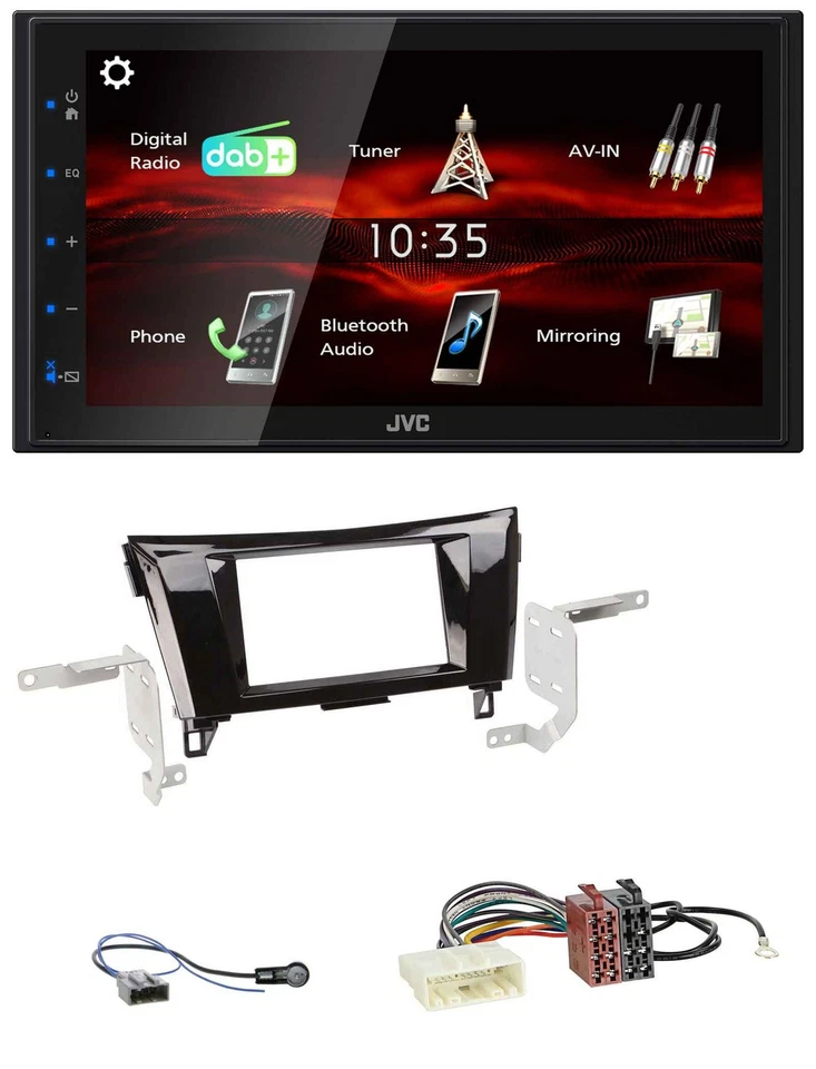 JVC USB Bluetooth MP3 DAB 2DIN Autoradio für Nissan X-Trail 2014-2022 Klavierlac - Bild 1 von 4