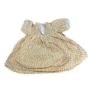 Vintage Doll Dress Yellow Red Floral Prairie Ideal Vogue American Character - Picture 1 of 5
