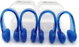 Set of 4 Waterproof Swimming Nose Clips for Adults 1 Count (Pack 1), Blue - Picture 1 of 3