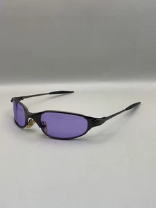 Gafas de sol Oakley para hombre talla mediana marco negro lentes moradas gafas deportivas UV - Imagen 1 de 11