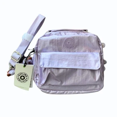 CA reduced Kipling CANDY Handbag (convertible to backpack) metallic lilac gift Foto 1 de 4