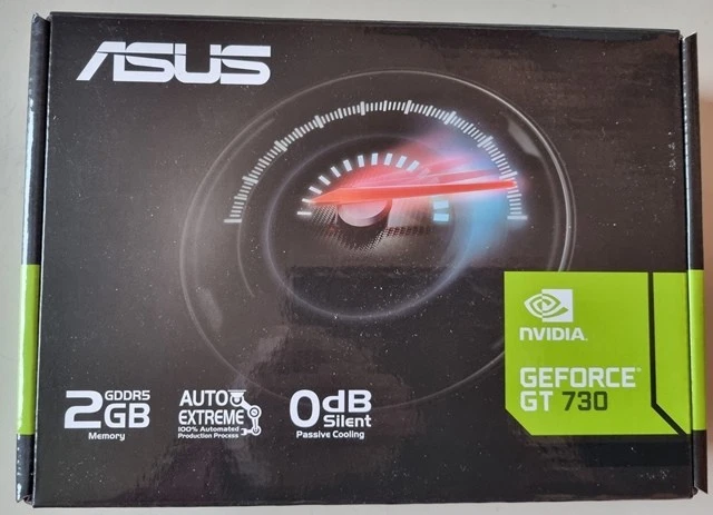 Grafikkarte ASUS GeForce GT 730 4-Port HDMI passiv 2GB DDR5 OVP NEU - Bild 1 von 1