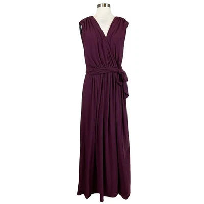 Vestido de noche largo sin mangas púrpura borgoña talla 12 AQUA para mujer Foto 1 de 4