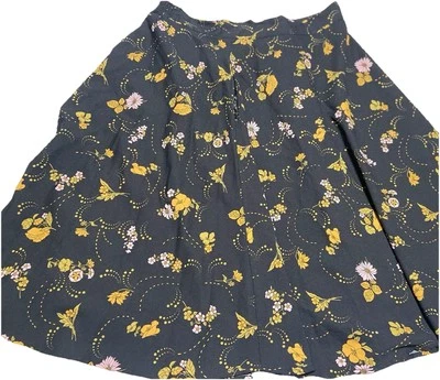 ModCloth Skirt Flowery Lined Partial Elastic Back Waist Size large - Image 1 of 2