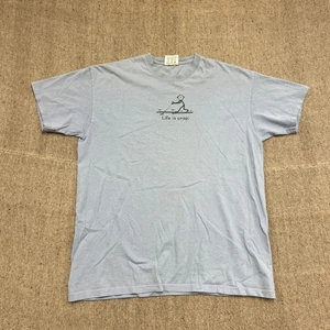 Vintage Life Is Crap Shirt Mens Large Blue 1990s - Picture 1 of 9