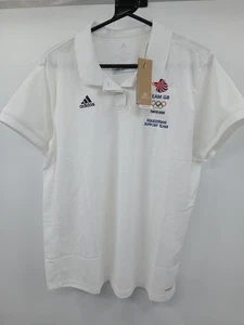 Adidas Team GB Tokyo 2020 Equestrian Polo Shirt 2XL White - Picture 1 of 4