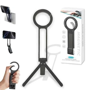 Magnetic Phone Tripod Stand for iPhone, Ma38 Portable Phone Holder Mini Tripod - Picture 1 of 9