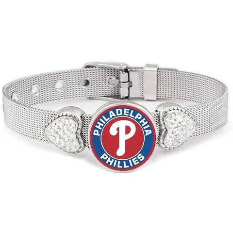 Philadelphia Phillies Women's Adjust. Silver Bracelet w Gift Pkg D26 Cover