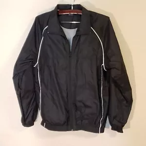 Nike Jacket Men's M Black Windbreaker Full Zip Team Y2K Mesh Lined Lightweight - Picture 1 of 7