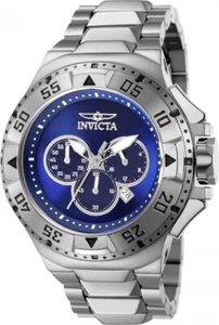 Invicta Excursion Chronograph Quartz Sapphire Blue and Silver Bracelet Watch - Picture 1 of 6
