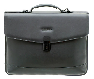 Arbeits Akten Schulter Tasche Querformat 42x33x15cm Groß Schwarz Davidts Bowatex