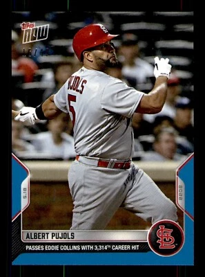 2022 Topps Now Blue Parallel #197 Albert Pujols Cardinals 16/49 - Image 1 of 2