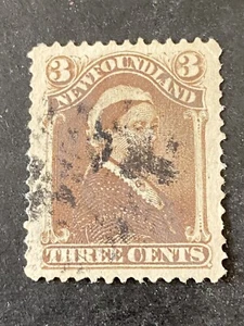 NEWFOUNDLAND, SCOTT # 51, 3c. VALUE UMBER 1887 QV USED - Picture 1 of 2